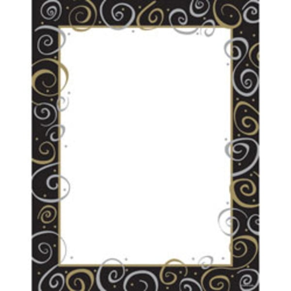 Gold and Silver Swirls Stationery Gold and Silver Swirls Stationery